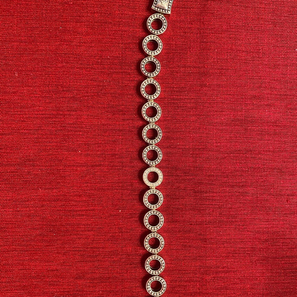 LAGOS Sterling Silver Enso 0.14 CTW Diamond Circle Link Bracelet